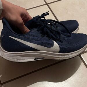 Nike Navy Sneakers with White Swoosh